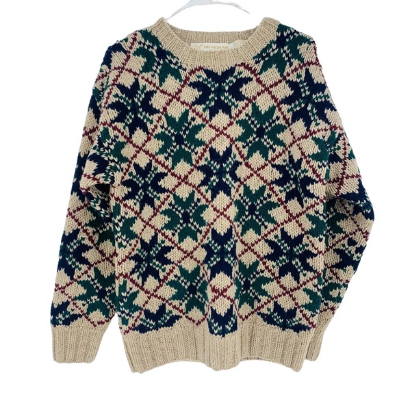 Braemar Other - BRAEMAR Men's S Vintage Wool Shetland Thick Hand Knit Holiday Chunky Sweater